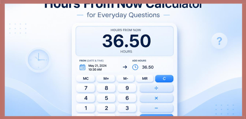 Hours From Now Calculator