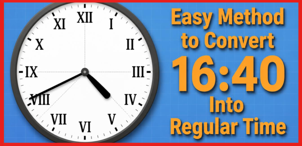 16:40 to Regular Time
