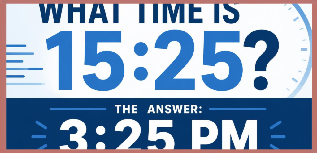 What Time Is 15:25? The Simple Answer