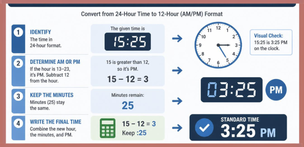 Convert 15:25 to Standard Time