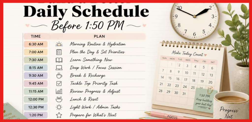 Plan Your Day Before 1:50 PM