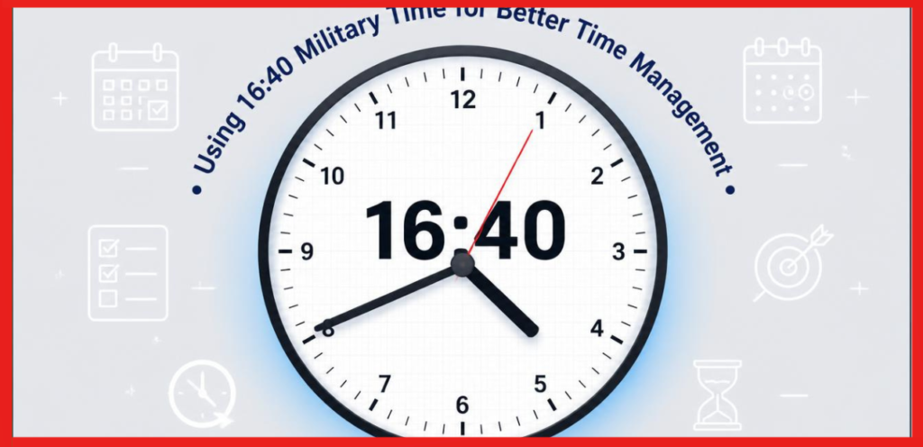 Using 16:40 Military 